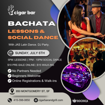 Sunday Bachata at Cigar Bar wit JAS Latin Dance - July 6, 2025